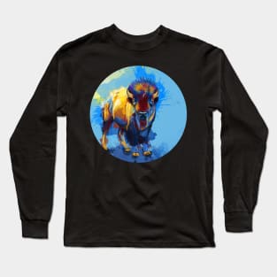 On the Plain - Bison Painting Long Sleeve T-Shirt